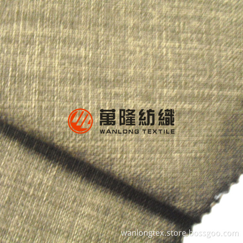 Double Color Polyester Cotton Linen Fabric with Pattern Coating for Garment